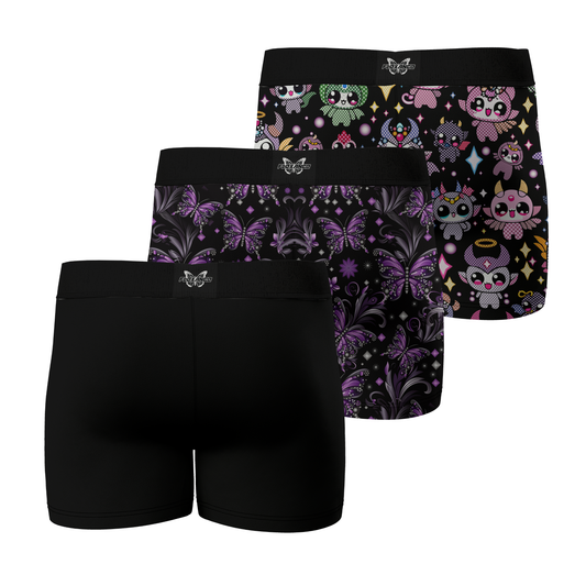 Pack de 3 boxers Flexance Black, Butterfly et Demon