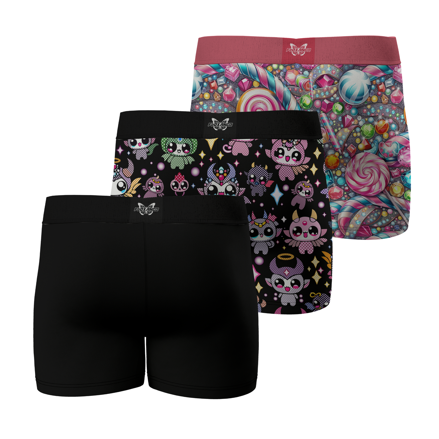 Pack de 3 boxers Flexance Black, Demon et  Candy